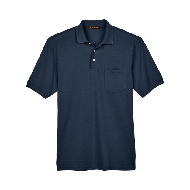 Harriton Men' Easy Blend™ Polo with Pocket