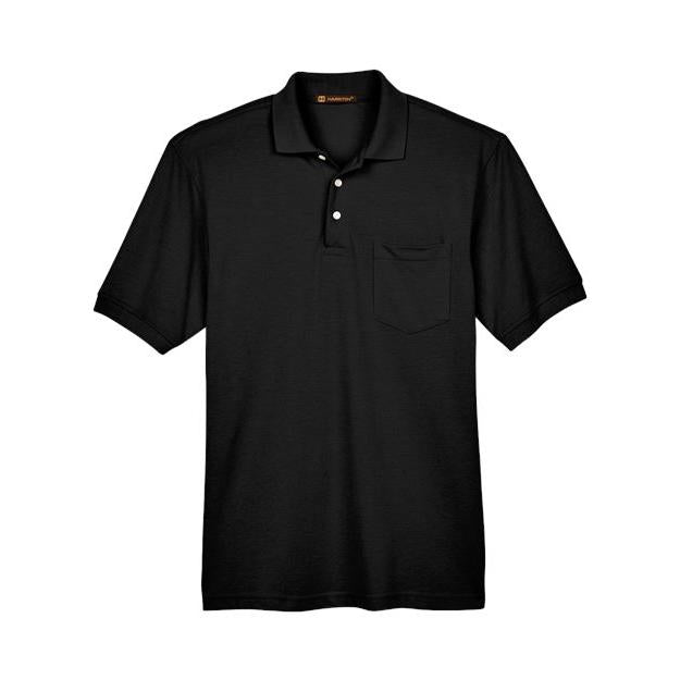 Harriton Men' Easy Blend™ Polo with Pocket