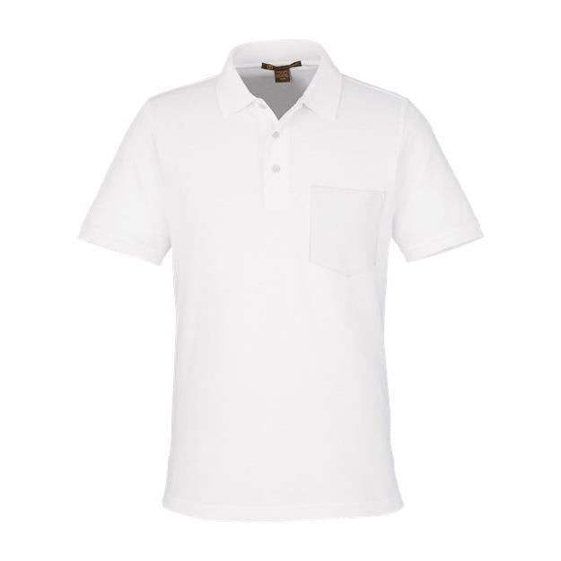 Harriton Men' Valiant Cotton Snag Protect Pocket Polo