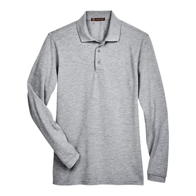 Harriton Men's Easy Blend™ Long Sleeve Polo