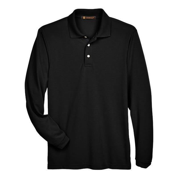 Harriton Men's Easy Blend™ Long Sleeve Polo