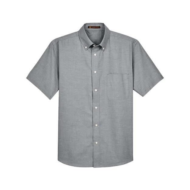 Harriton Men's Oxford Short Sleeve with Stain-Release
