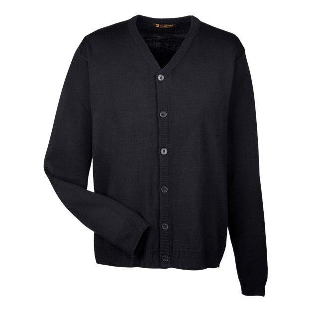 Harriton Men's Pilbloc™ V-Neck Button Cardigan Sweater