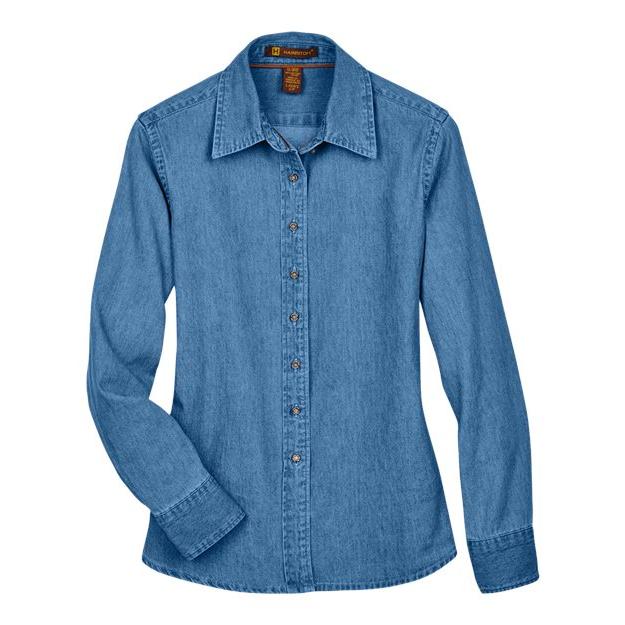 Harriton Women' Denim Shirt