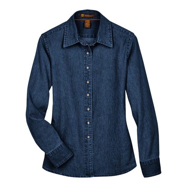 Harriton Women' Denim Shirt