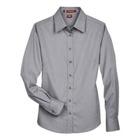 Harriton Women's Easy Blend™ Long Sleeve Twill Dress Shirt with Stain-Release