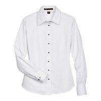 Harriton Women's Easy Blend™ Long Sleeve Twill Dress Shirt with Stain-Release