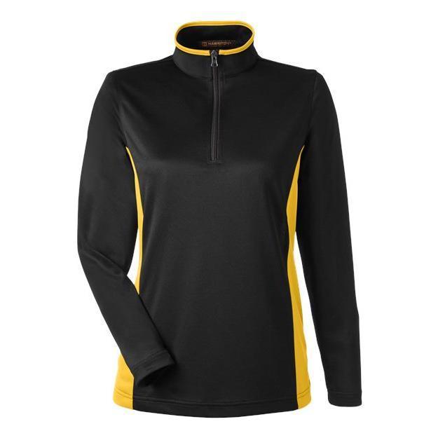 Harriton - Women's Flash Snag Protection Plus IL Colorblock Quarter-Zip Pullover