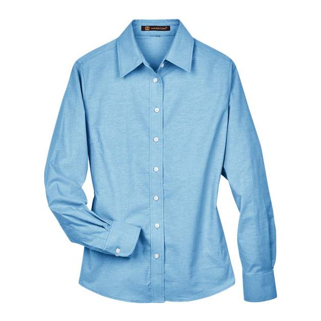 Harriton Women's Long Sleeve Oxford Dress Shirt