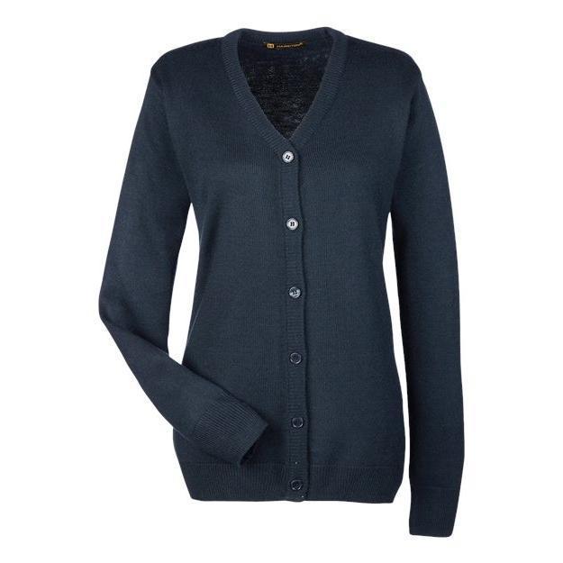 Harriton Women's Pilbloc V-Neck Button Cardigan Sweater