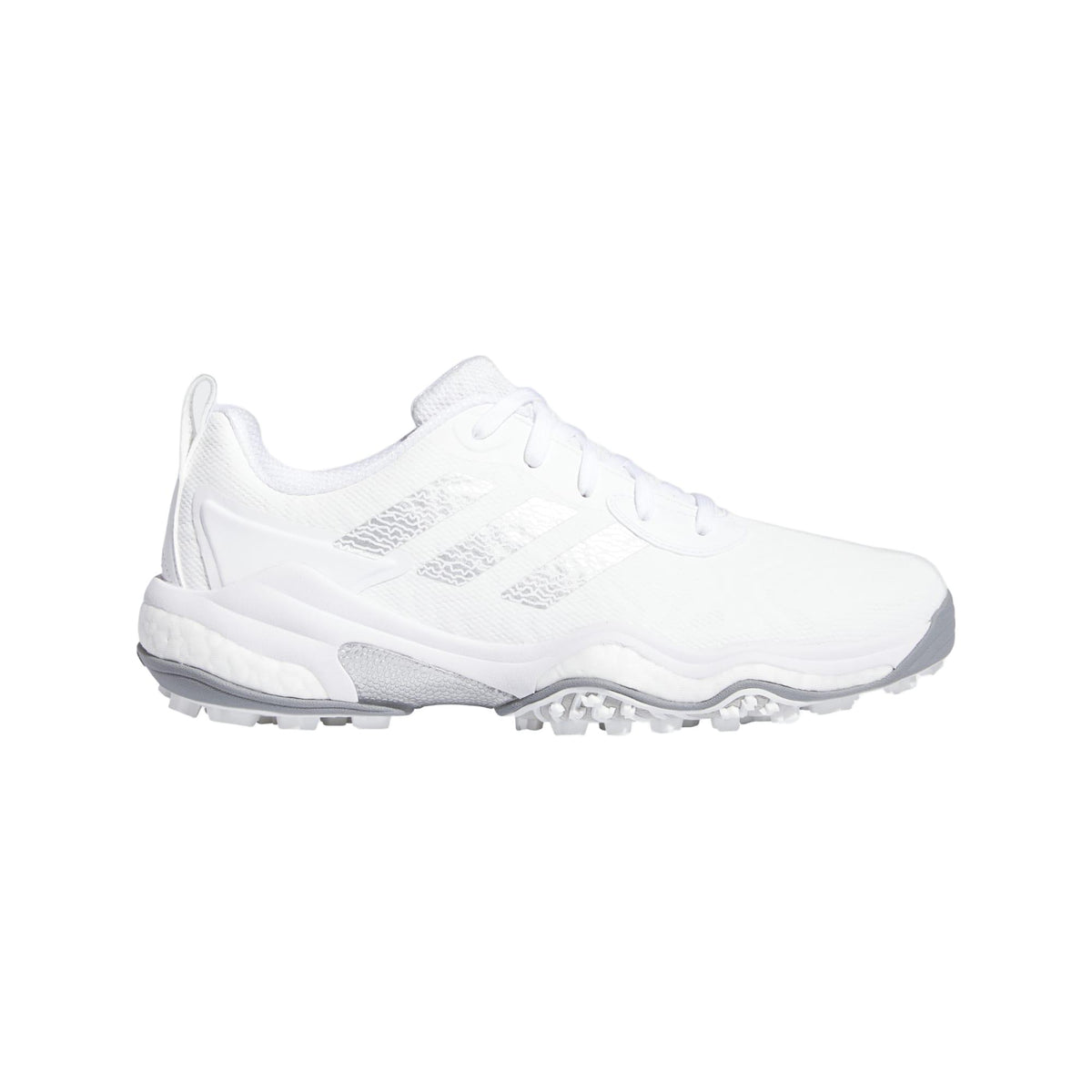 Adidas Codechaos 25 Spikeless Golf Shoes - Cloud White / Silver Metallic / Grey Two