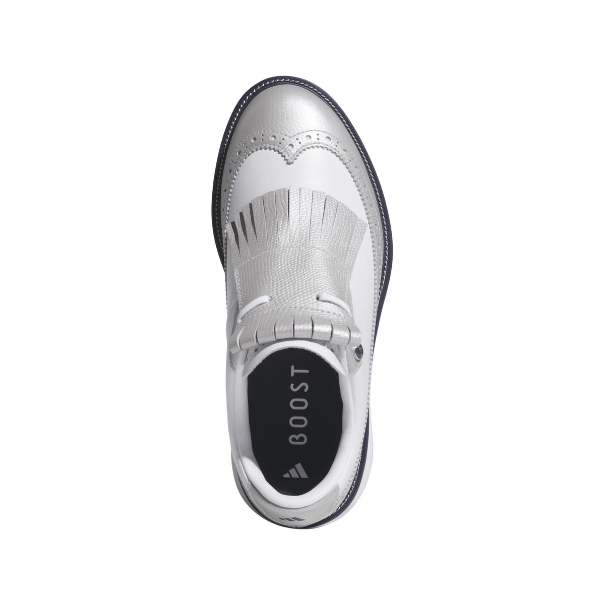 Adidas Mc Zoysia Spikeless Golf Shoes - Silver Metallic / Cloud White / Collegiate Navy