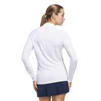 Adidas Ultimate365 Solid Quarter-Zip Mock Polo Shirt - White (IM7871)