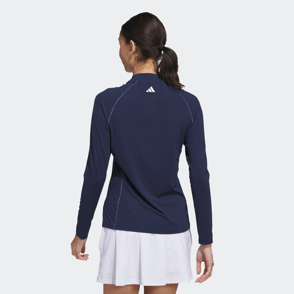 Adidas Ultimate365 Solid Quarter-Zip Mock Polo Shirt - Collegiate Navy
