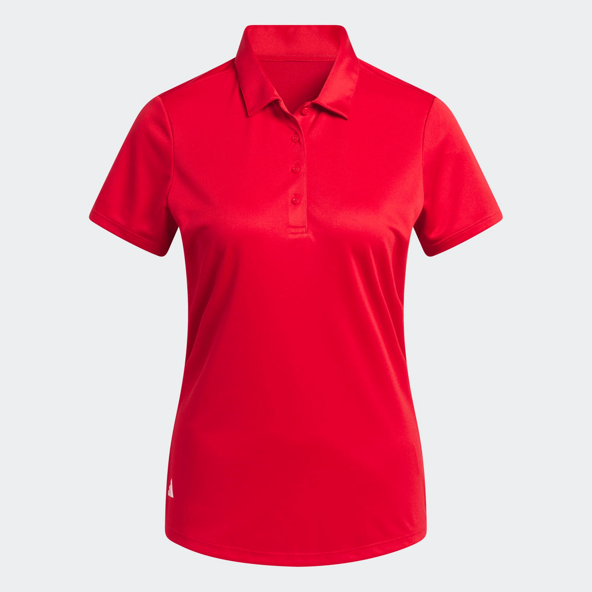 Adidas Women's Solid Performance Short Sleeve Polo Shirt - Collegiate Red
