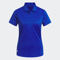 Adidas Women's Solid Performance Short Sleeve Polo Shirt - Collegiate Royal