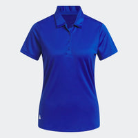 Adidas Women's Solid Performance Short Sleeve Polo Shirt - Collegiate Royal