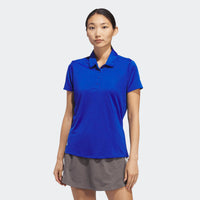 Adidas Women's Solid Performance Short Sleeve Polo Shirt - Collegiate Royal