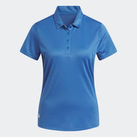 Adidas Women's Solid Performance Short Sleeve Polo Shirt - Trace Royal