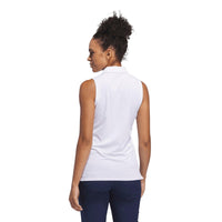 Adidas Ultimate365 Solid Sleeveless Polo Shirt - White