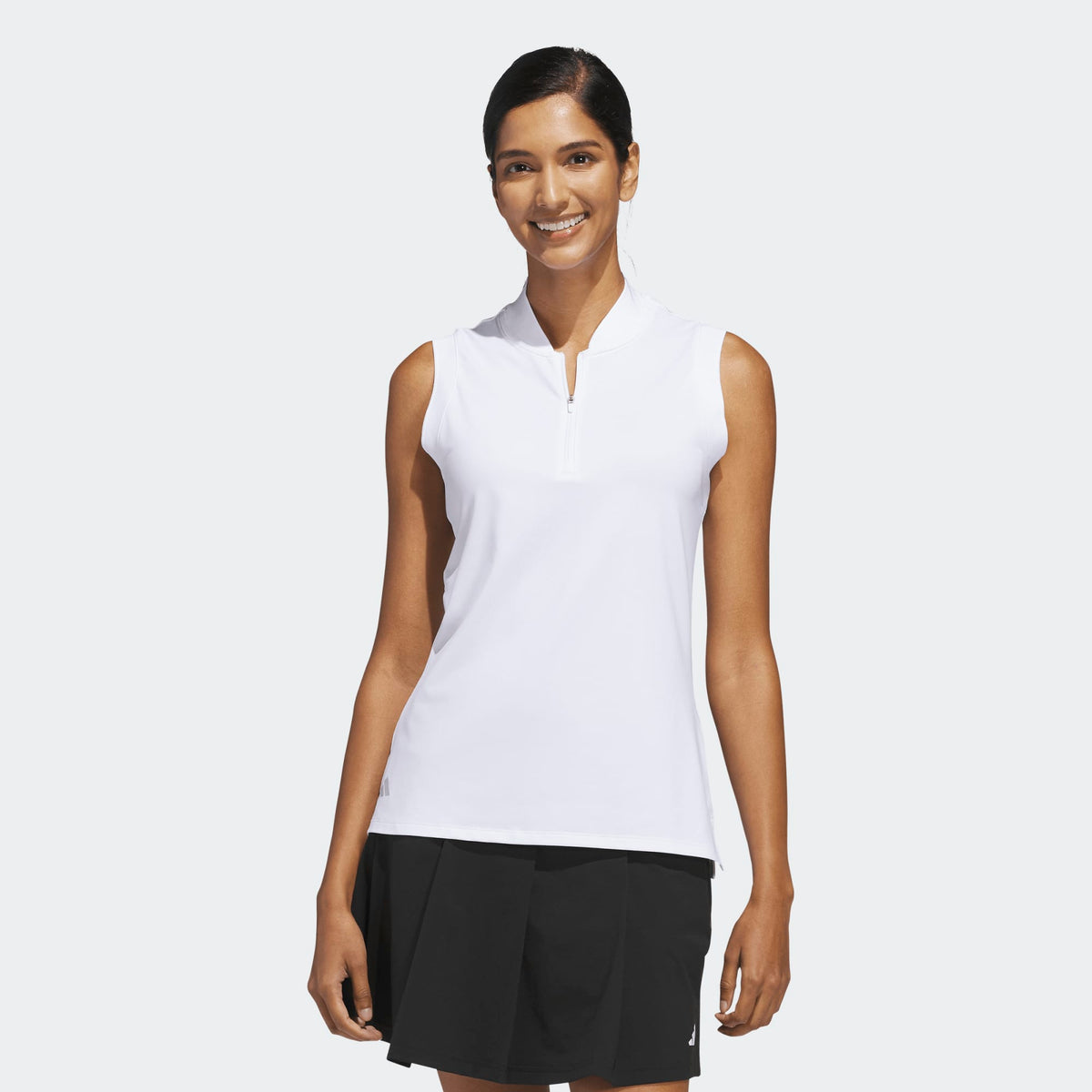 Adidas Ultimate365 Zip Polo - White