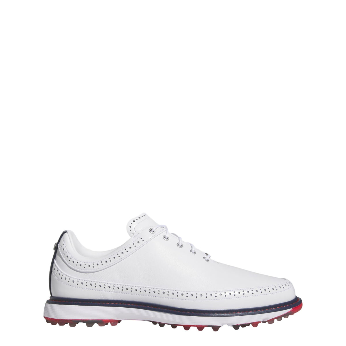 Adidas MC80 Spikeless Golf Shoes - Cloud White / Collegiate Navy / Better Scarlet