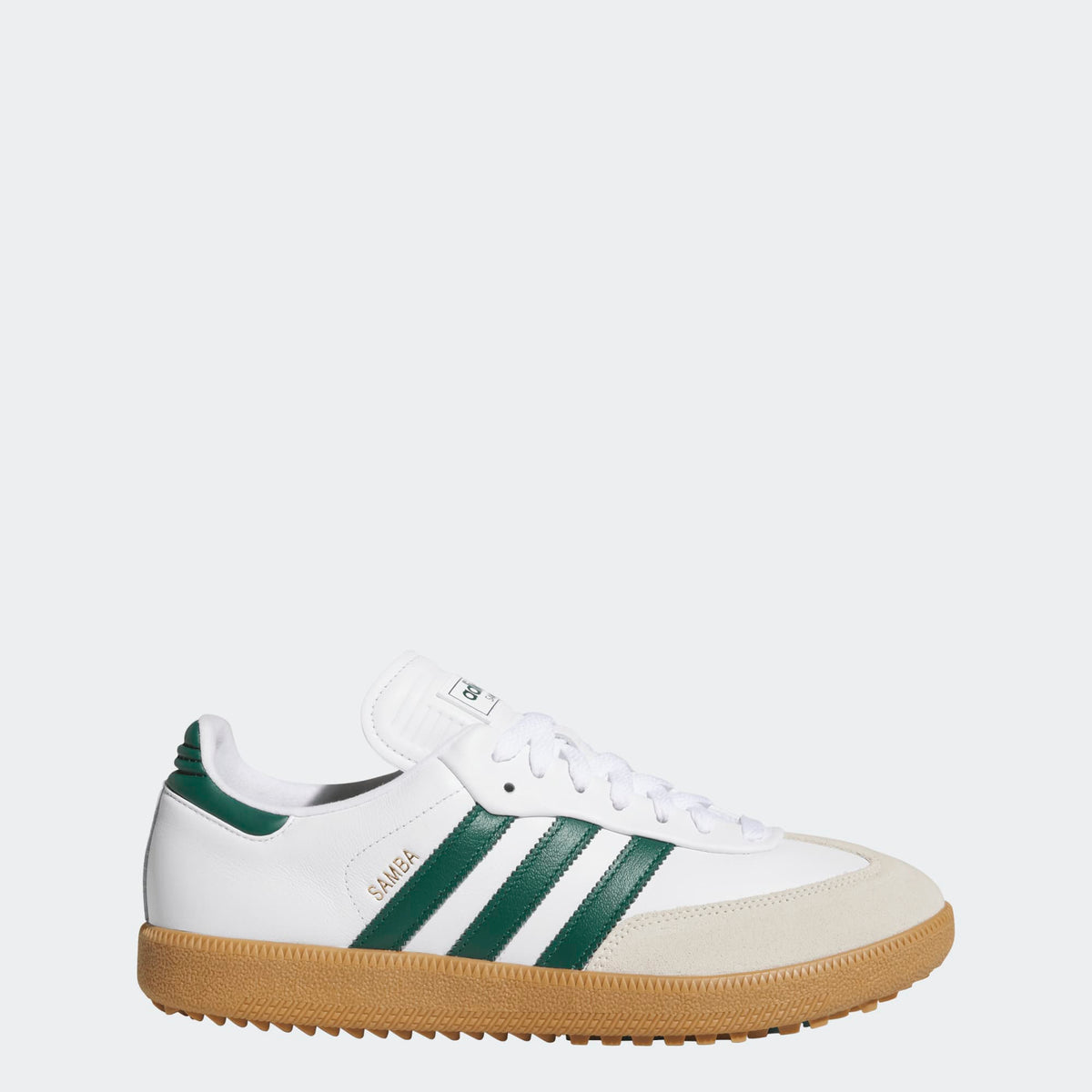Adidas Samba Spikeless Golf Shoes - Cloud White / Collegiate Green / Gum