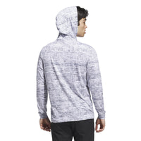 Adidas Performance Printed Lightweight Hoodie - White / Collegiate Navy