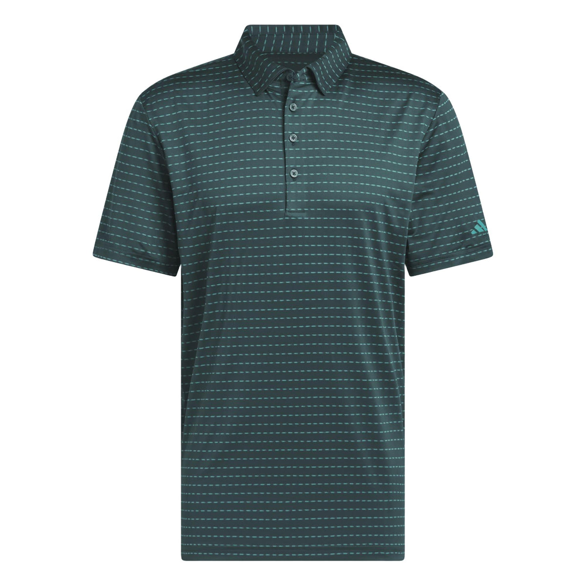 Adidas Ultimate365 Dash Stripe Polo Shirt - Aurora Ivy / Pure Teal