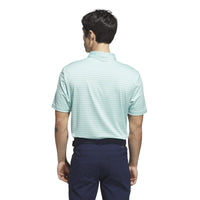 Adidas Ultimate365 Dash Stripe Polo Shirt - White / Lime Burst