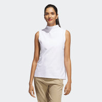 Adidas Ultimate365 Butterspun Sleeveless Mock Neck Top - White