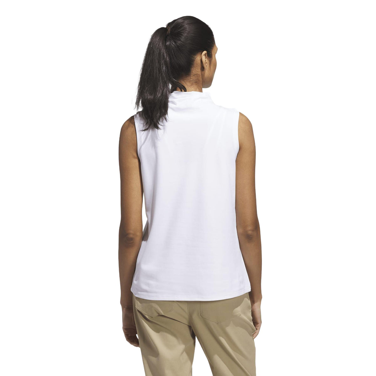 Adidas Ultimate365 Butterspun Sleeveless Mock Neck Top - White