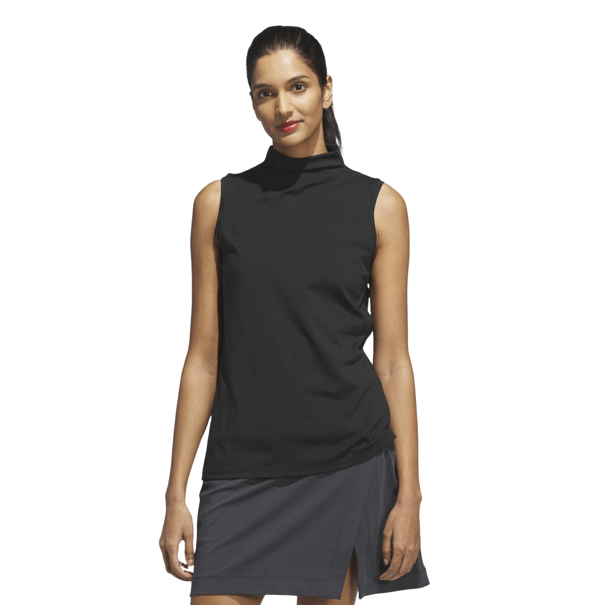Adidas Ultimate365 Butterspun Sleeveless Mock Neck Top - Black