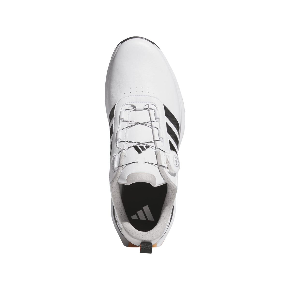 Adidas R2G BOA Golf Shoes - Cloud White / Core Black / Lucid Orange