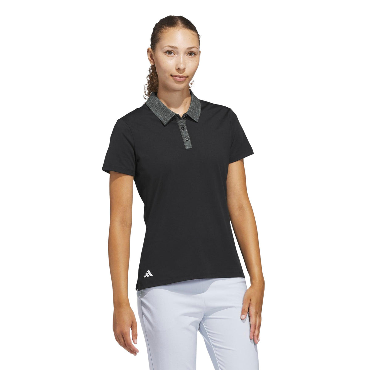 Adidas Ultimate365+ Butterspun Grid Polo Shirt - Black