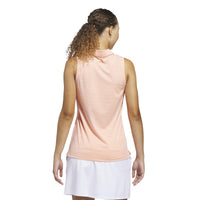 Adidas Ultimate365 Jacquard Sleeveless Polo Shirt - Dusky Orange