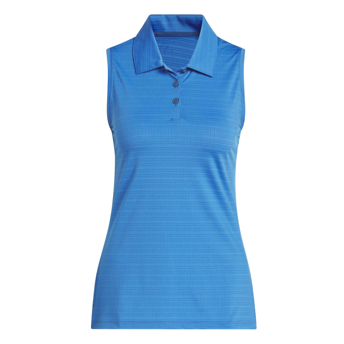 Adidas Ultimate365 Jacquard Sleeveless Polo Shirt - Lucid Ray Blue