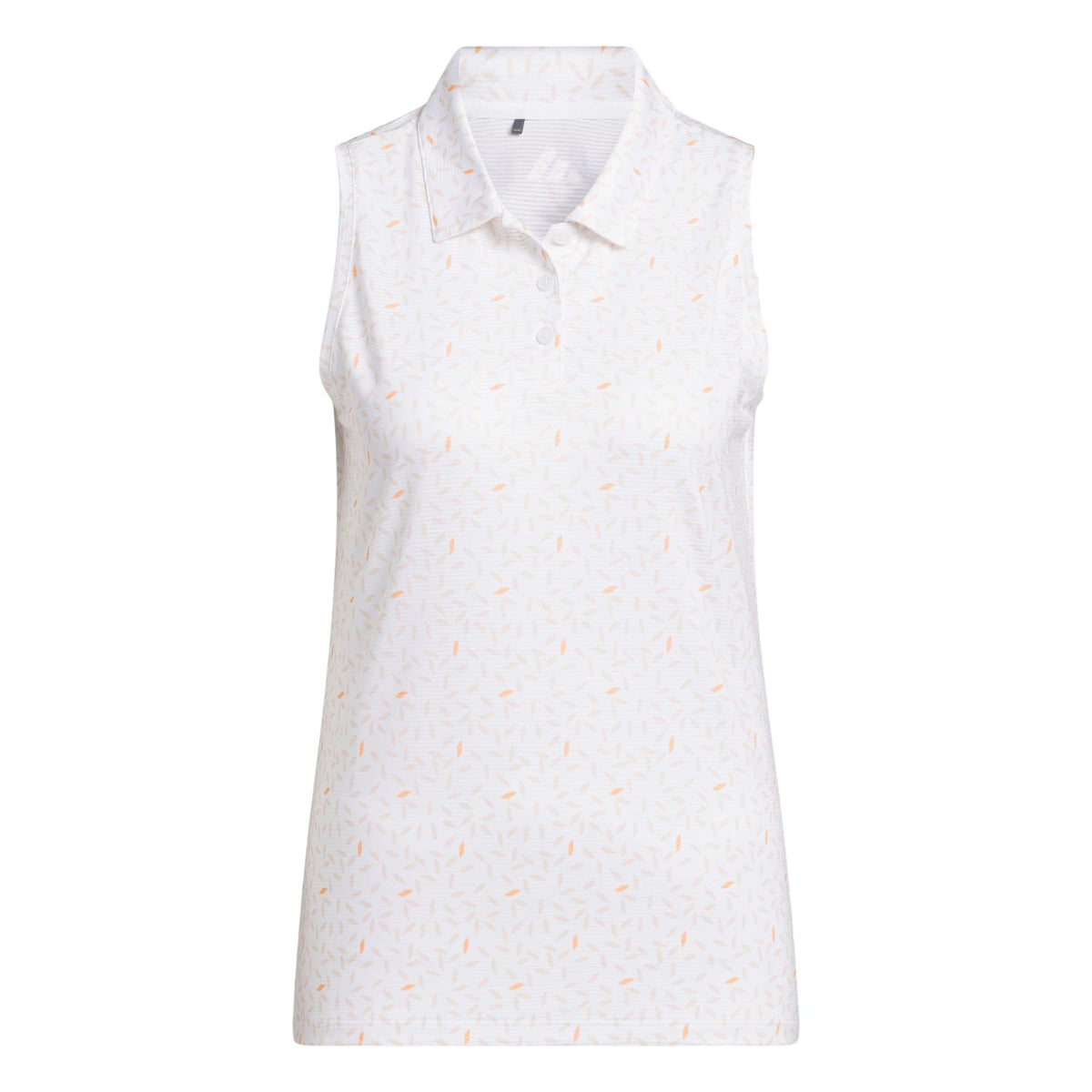Adidas Ultimate365 Printed Ottoman Climacool Sleeveless Polo - White