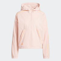 Adidas Ultimate365 Seersucker Quarter-Zip Jacket - Blush Pink