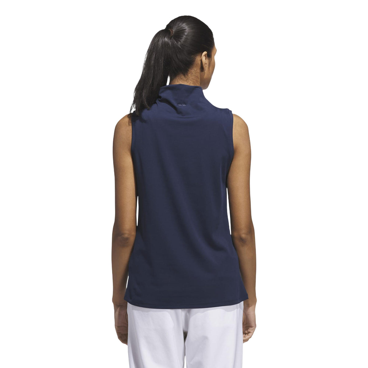 Adidas Ultimate365 Butterspun Sleeveless Mock Neck Top - Collegiate Navy