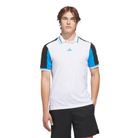 Adidas Beyond The Course Vent Twistknit Polo Shirt - White / Black
