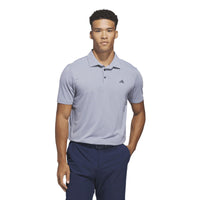 Adidas Performance Textured Polo Shirt - White / Collegiate Navy