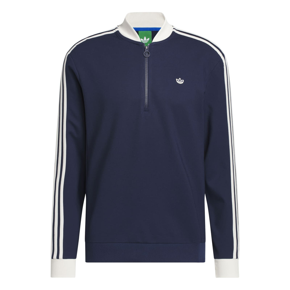 Adidas Originals 3-Stripe Half-Zip Sweatshirt - Night Indigo / Chalk White