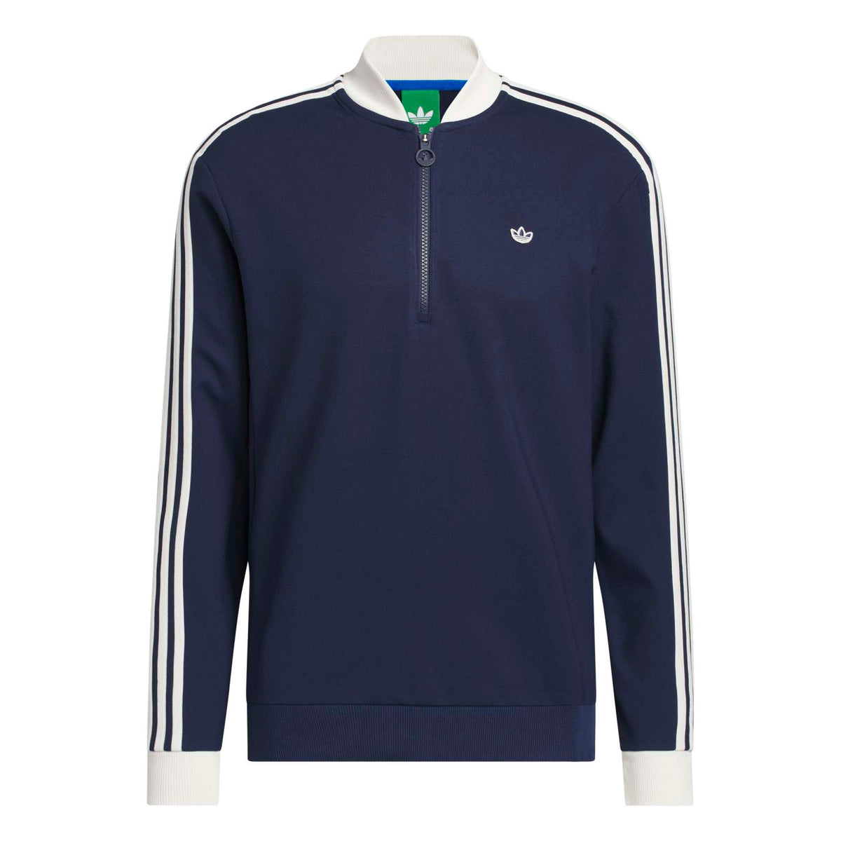Adidas Originals 3-Stripe Half-Zip Sweatshirt - Night Indigo / Chalk White