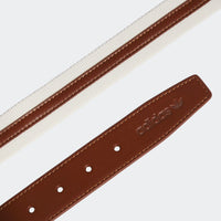 Adidas Originals Golf Leather Belt - Chalk White