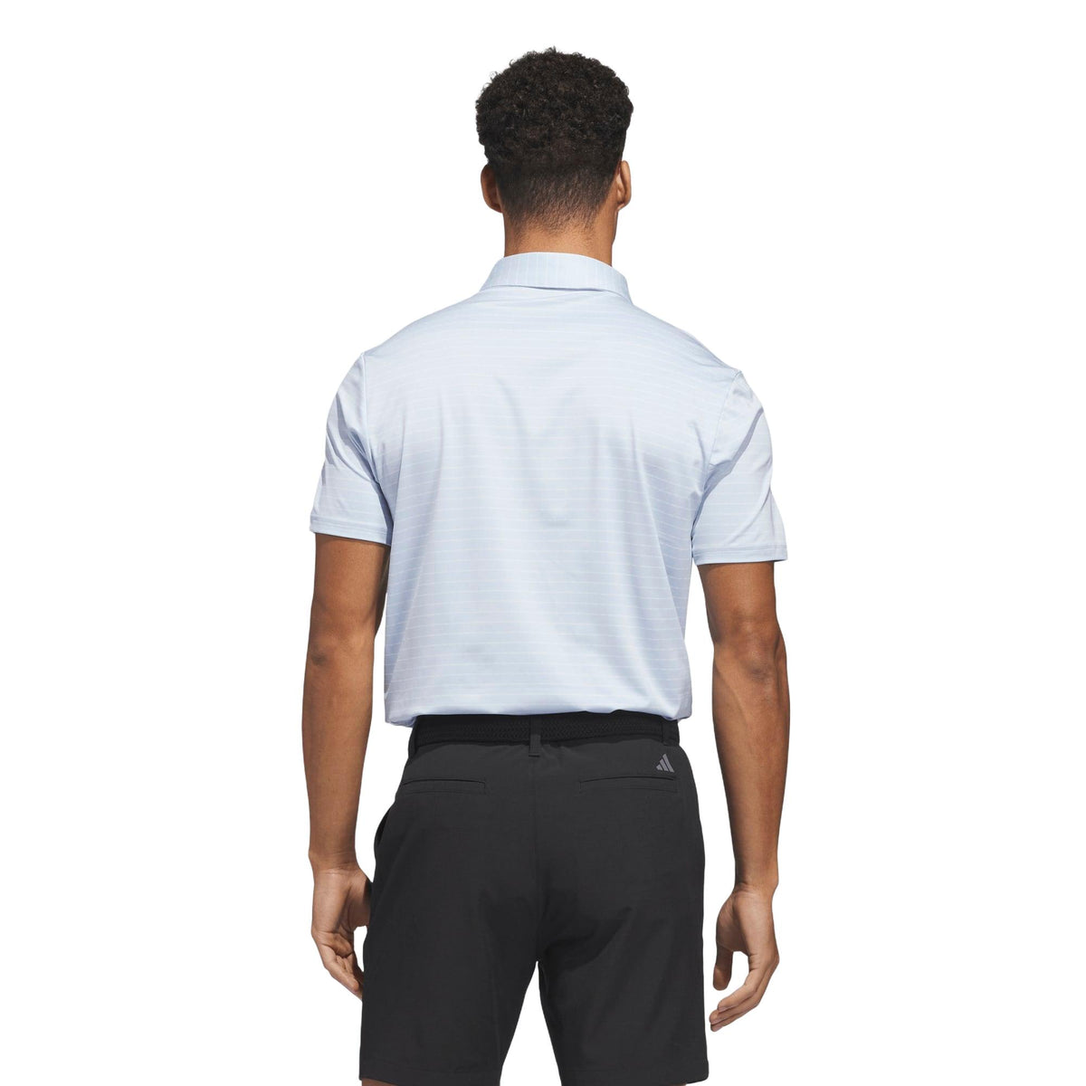 Adidas Ultimate365 Dash Stripe Polo Shirt - Crystal Sky / White