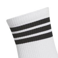 Adidas 3-Stripe Half Crew Sock - White / Black