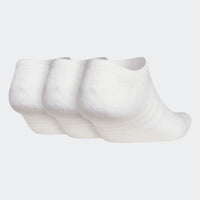 Adidas Performance 3 Pack No Show Socks - White