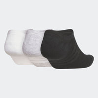 Adidas Performance 3 Pack No Show Socks - White / Light Grey Heather / Black