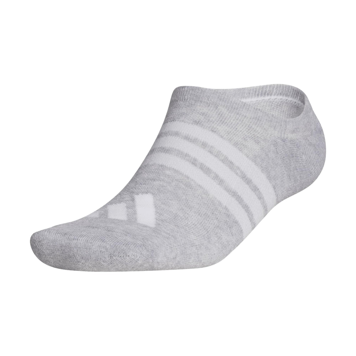 Adidas Performance No Show Socks - Light Grey Heather / White